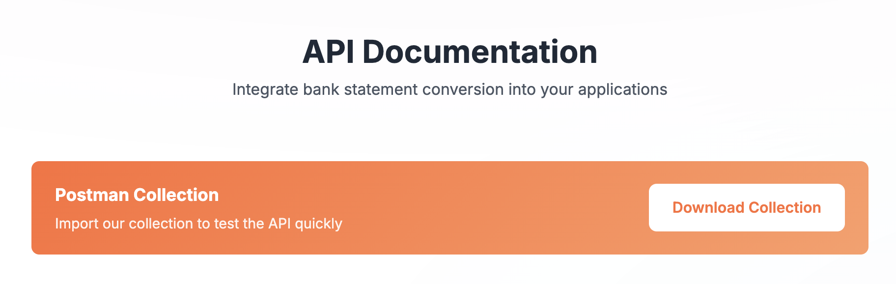 Postman collection for the API